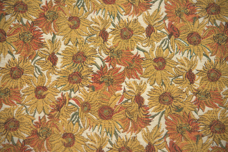 Sunflower Round Belgian Throw