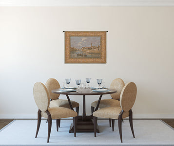 Florence from the Arno Italian Tapestry Wall Hanging