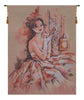 Lady In Rose Belgian Tapestry Wall Hanging