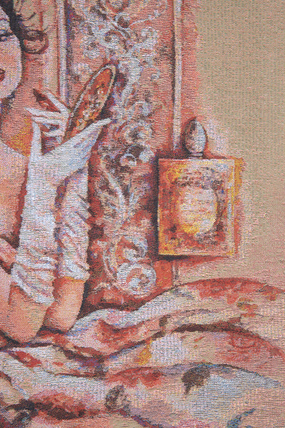 Lady In Rose Belgian Tapestry Wall Hanging