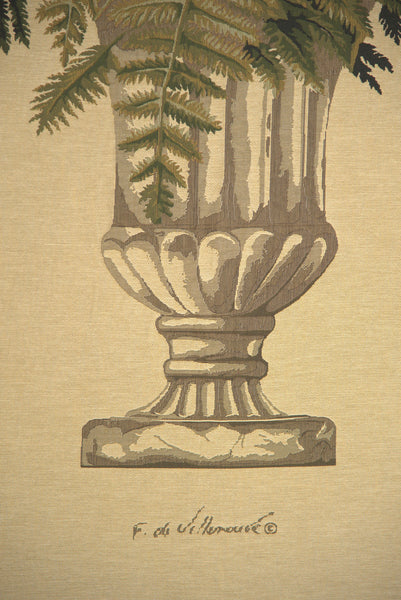 Fern Beige Large European Tapestry