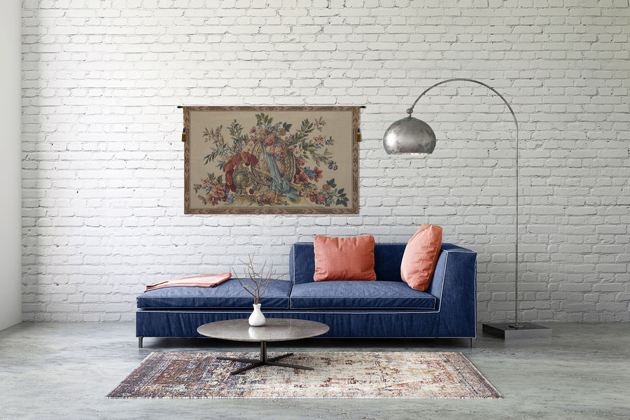 Shield and Sword Beige European Tapestries