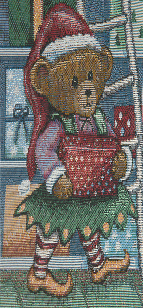 Bear Elf Workshop Tapestry Bell Pull