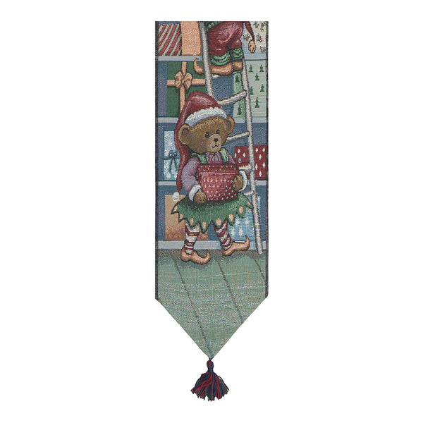 Bear Elf Workshop Tapestry Bell Pull