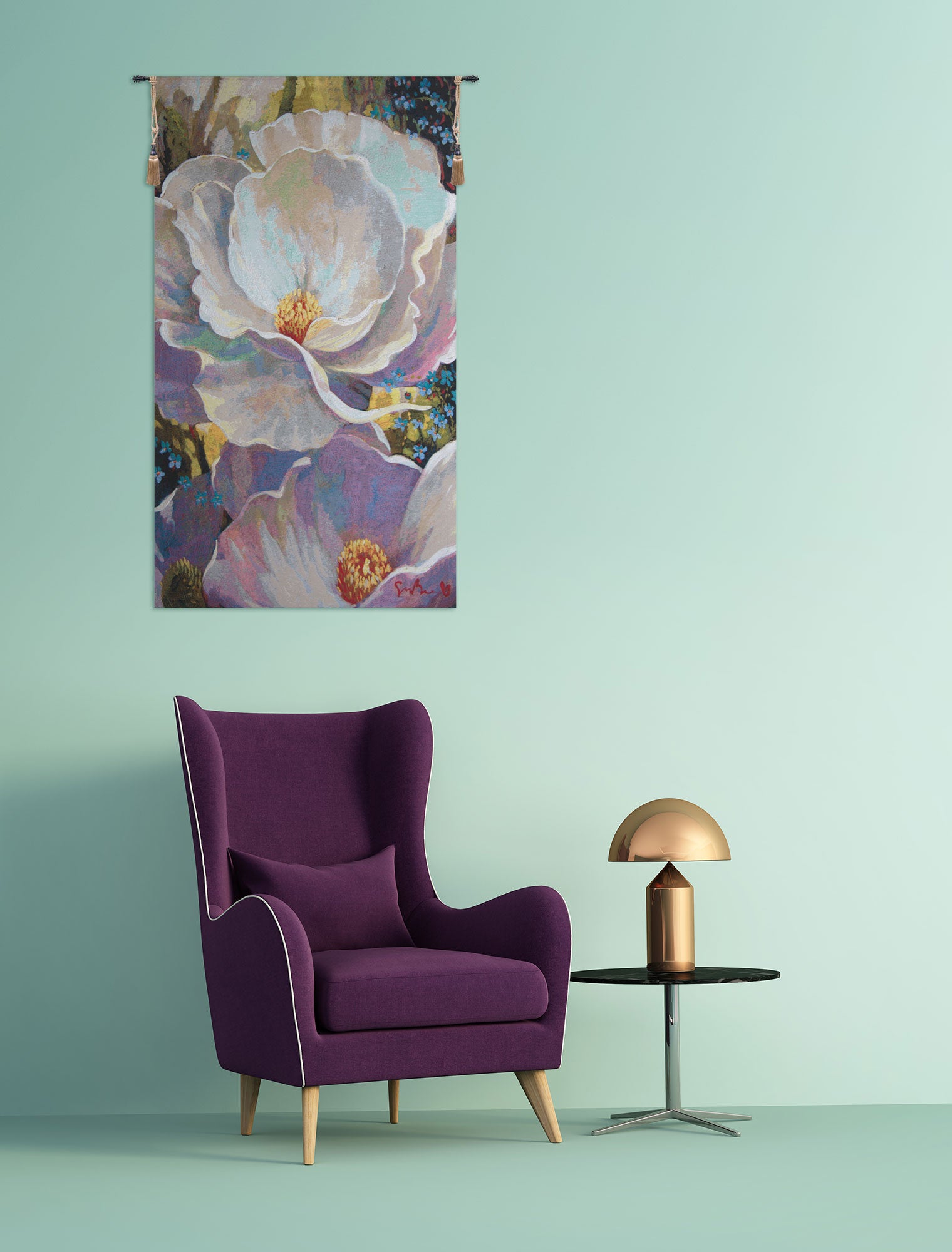 Evening Song Belgian Tapestry Wall Hanging