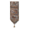 Safari Animals I with Beige Tassel Tapestry Table Runner