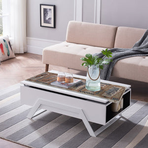 Safari Animals I with Beige Tassel Tapestry Table Runner