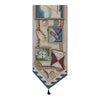 Nautical Scene I Black Tassels Tapestry Table Runner