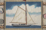Nautical Scene I Blue Tassel Tapestry Table Runner
