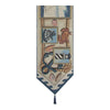Nautical Scene I Blue Tassel Tapestry Table Runner