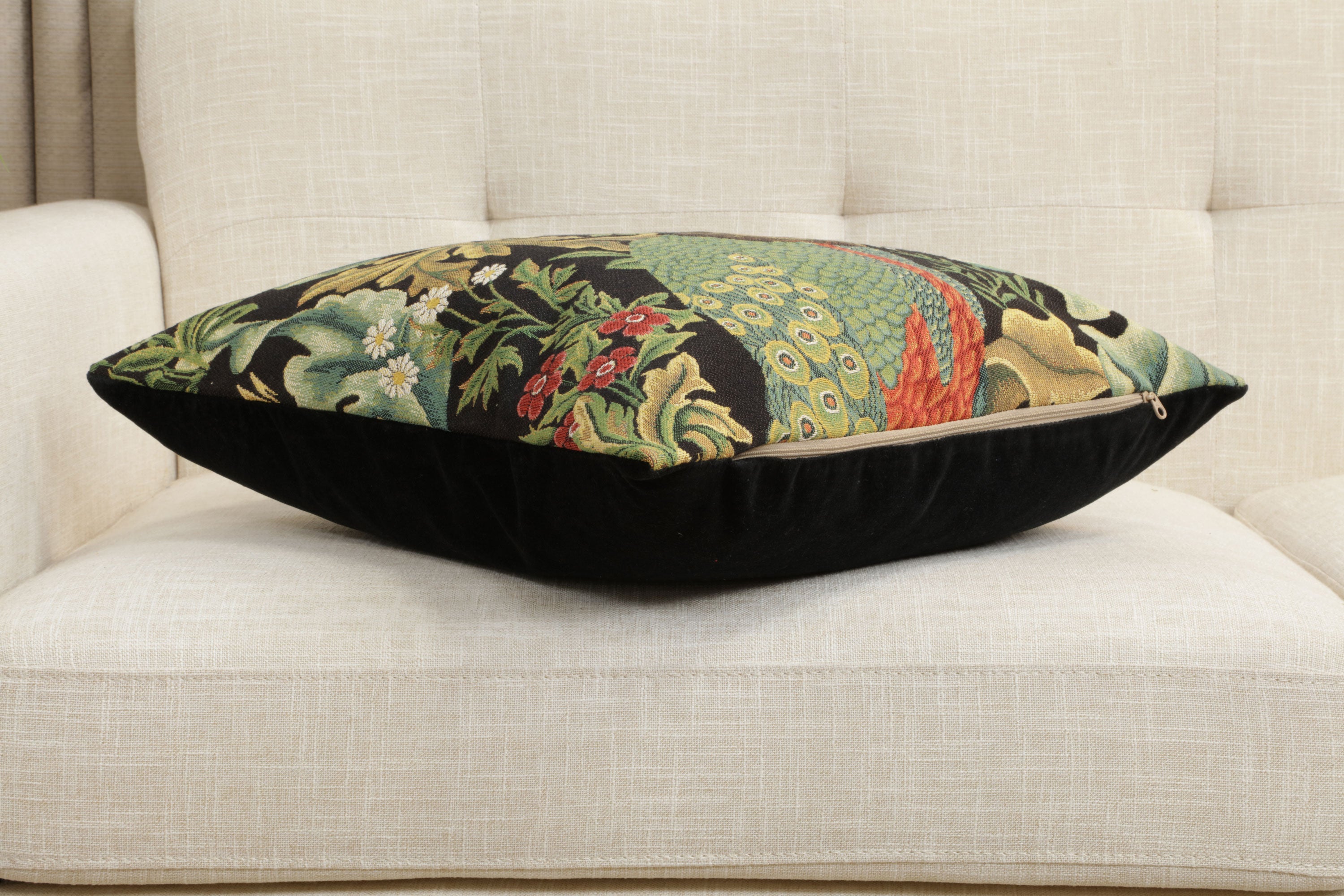 Peacock by William Morris European Cushion Cover