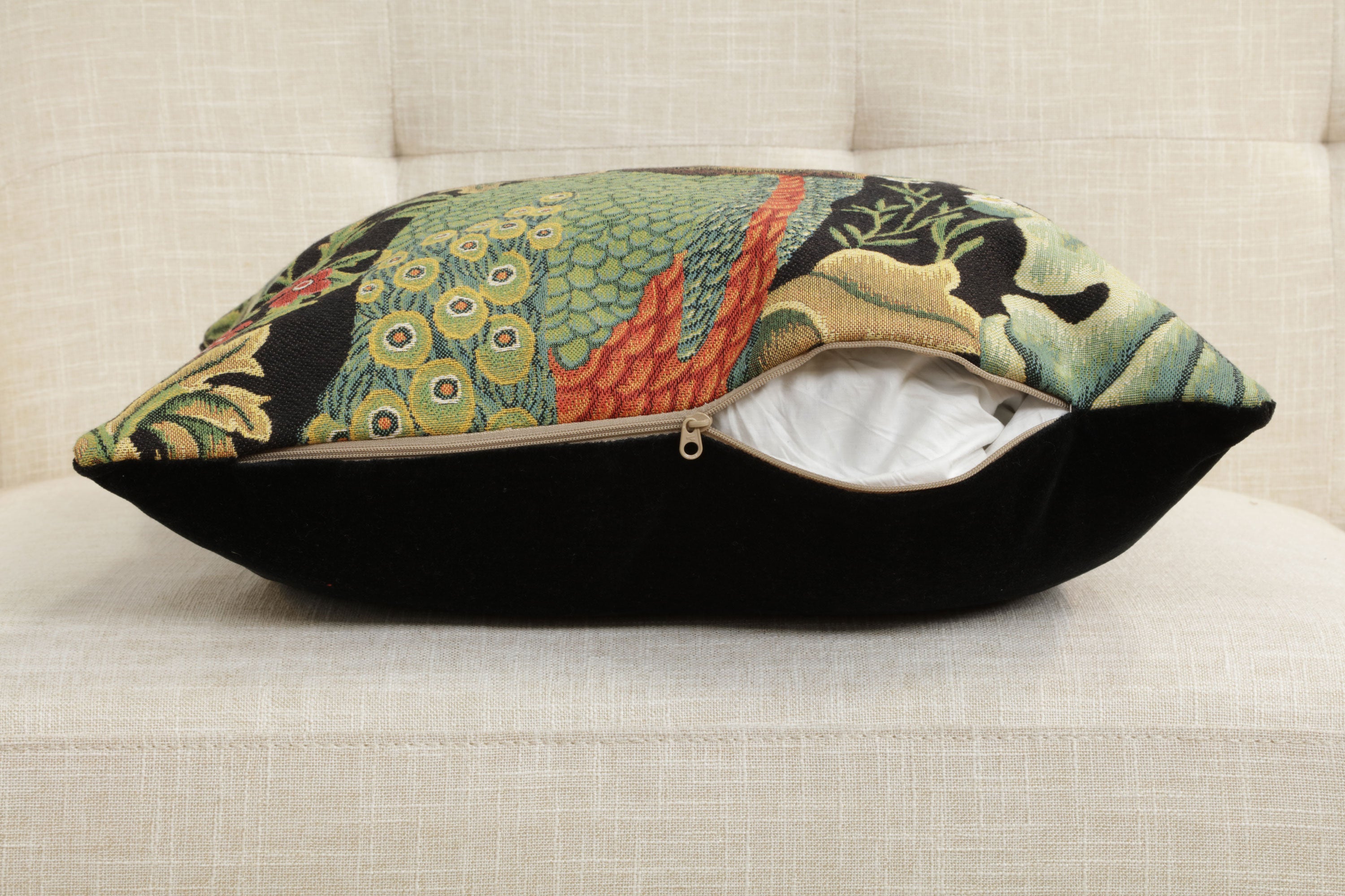 Peacock by William Morris European Cushion Cover