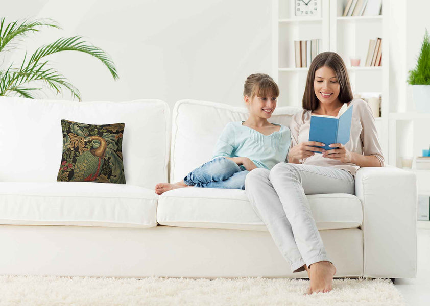 Peacock by William Morris European Cushion Cover