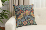 Strawberry Thief A Blue by William Morris European Cushion Cover
