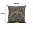 Strawberry Thief A Blue by William Morris European Cushion Cover