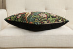 Strawberry Thief A Black by William Morris European Cushion Cover