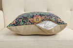 Strawberry Thief B Blue by William Morris European Cushion Cover