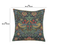 Strawberry Thief B Blue by William Morris European Cushion Cover