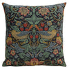 Strawberry Thief B Blue by William Morris European Cushion Cover