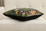 Strawberry Thief B Black by William Morris European Cushion Cover