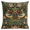 Strawberry Thief B Black by William Morris European Cushion Cover