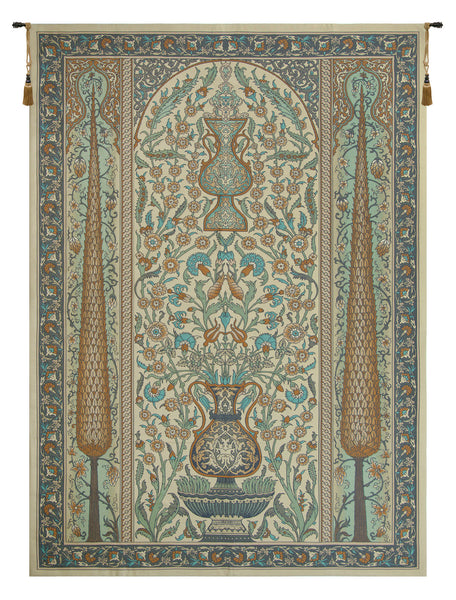 Bright Floral with Urns European Tapestry