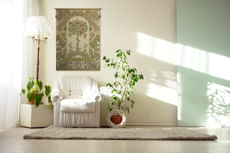 Rose Bush Beige European Tapestry