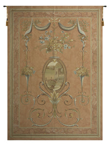 Courtyard Surroundings with Border European Tapestry