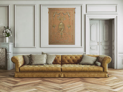 Courtyard Surroundings with Border European Tapestry