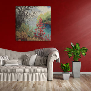 The Autumn River Stretched Wall Tapestry