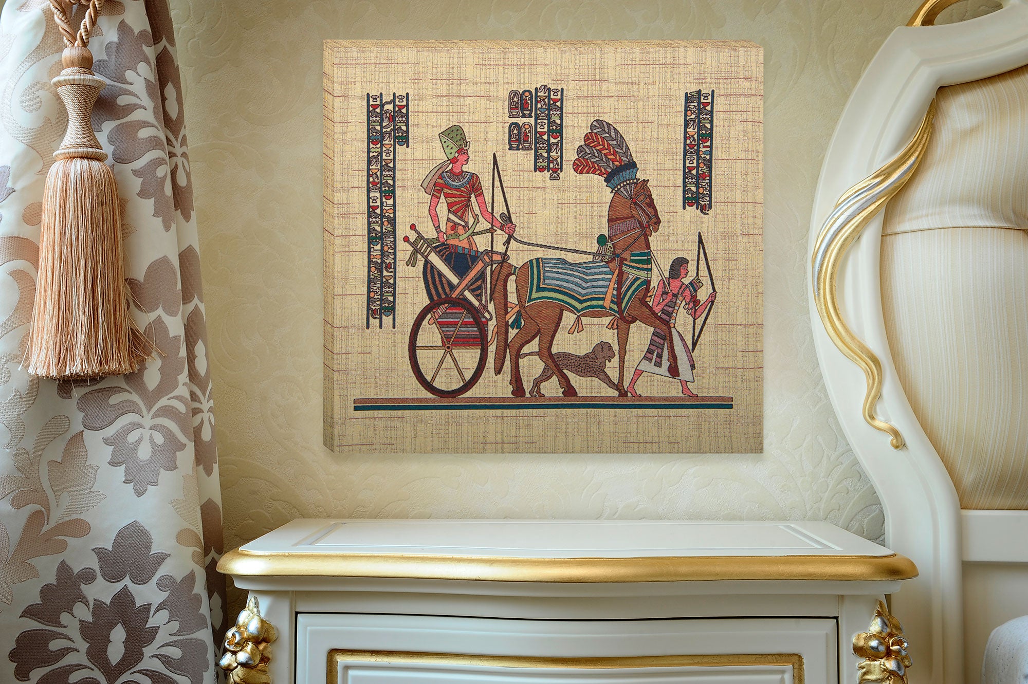 The Off to Battle Stretched Wall Tapestry