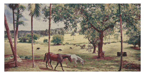 Peaceful Pasture Stretched Wall Tapestry