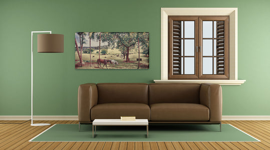 Peaceful Pasture Stretched Wall Tapestry