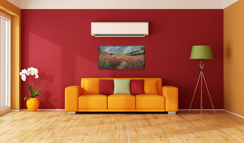 Poppy Fields III Stretched Wall Tapestry