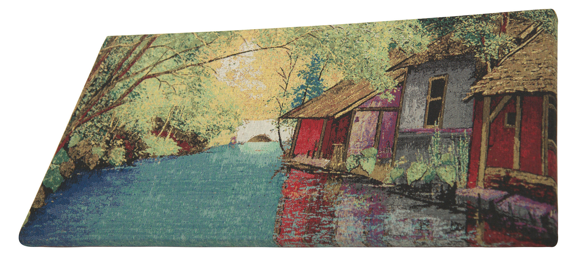 River Place Stretched Wall Tapestry