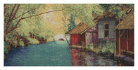 River Place Stretched Wall Tapestry