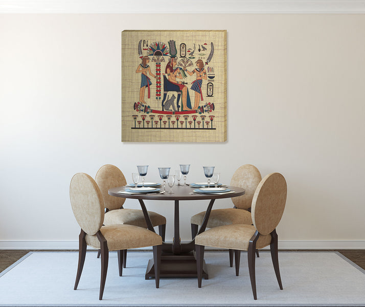 Papyrus Flowers for the Queen Stretched Wall Tapestry