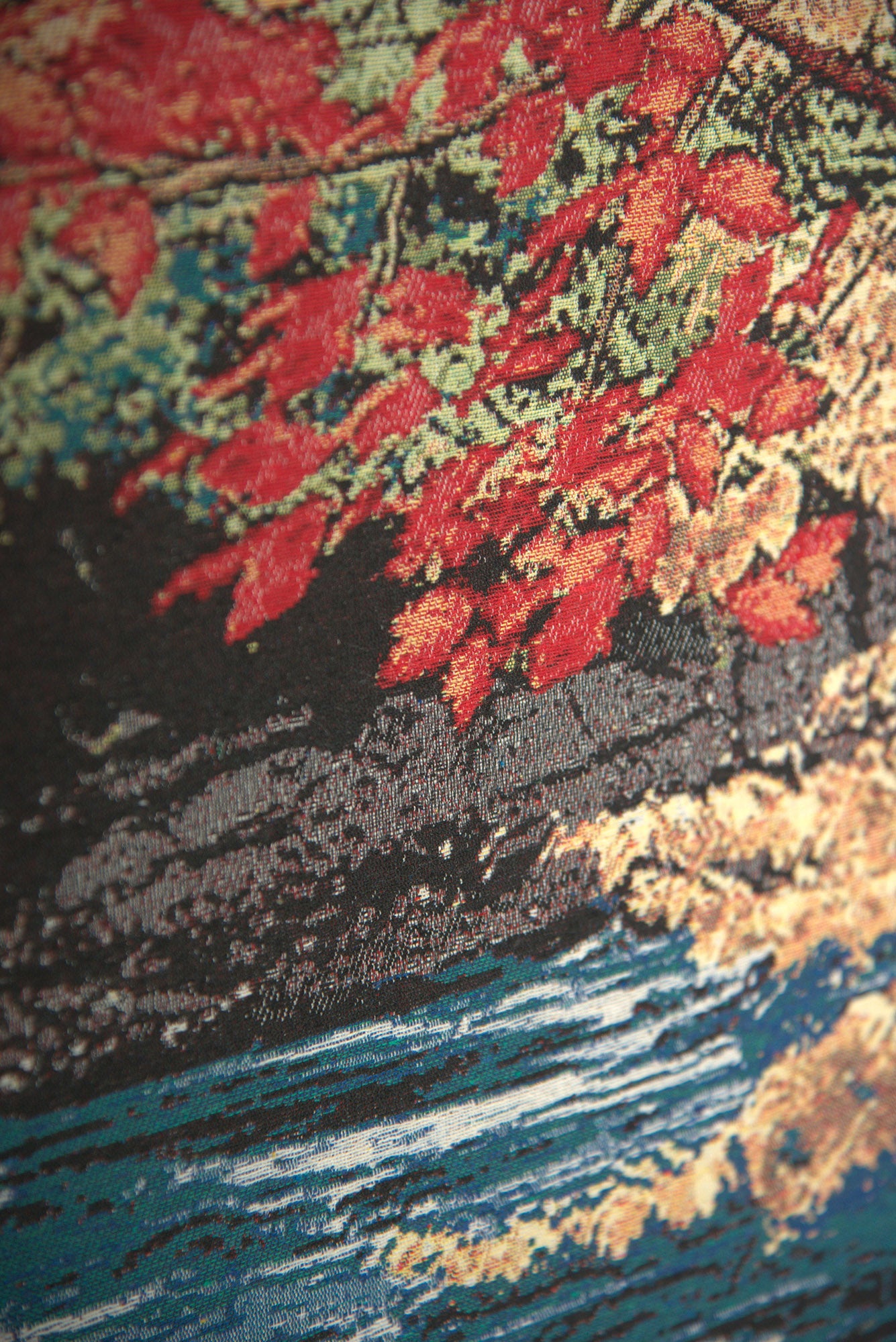 Our River in Autumn Stretched Wall Tapestry