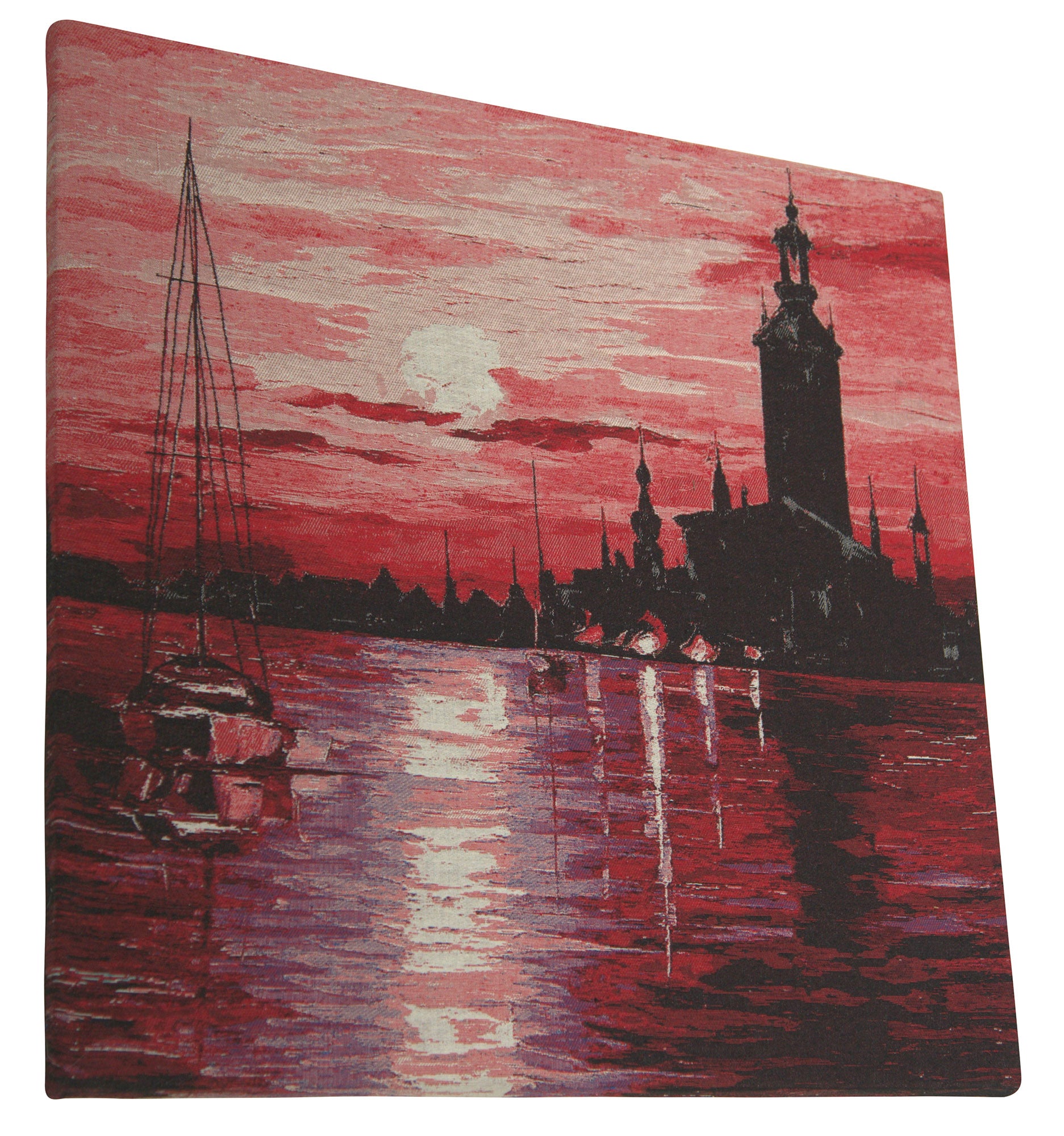 Town on Horizon Stretched Wall Tapestry