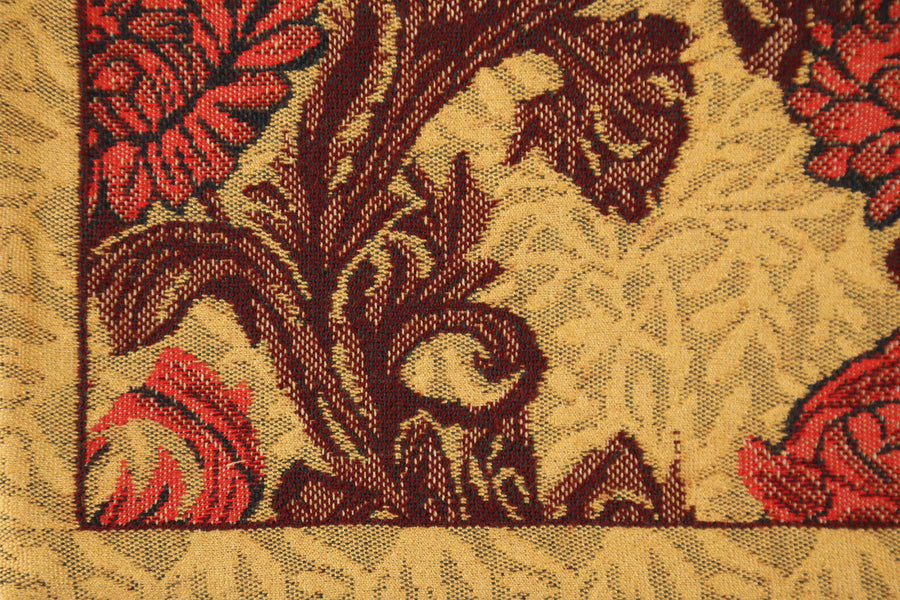 Chrysanthemum Bordo Belgian Cushion Cover