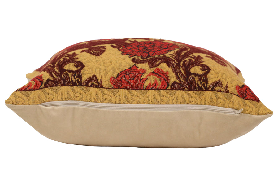 Chrysanthemum Bordo Belgian Cushion Cover