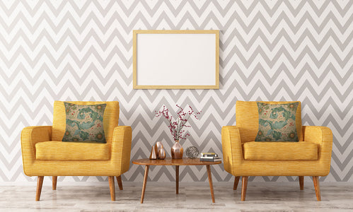 Arabesques w/Orange Tree Light French Tapestry Cushion