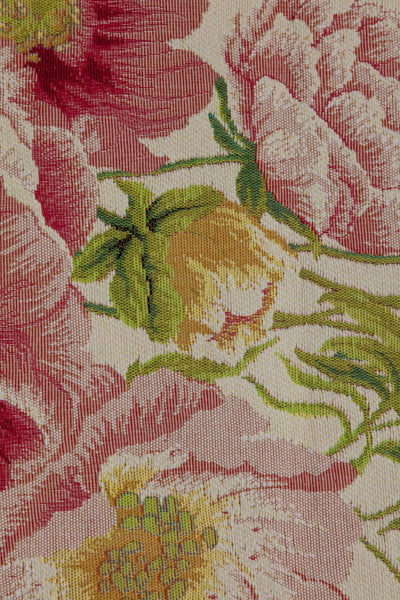 Peonies White French Tapestry Table Runner