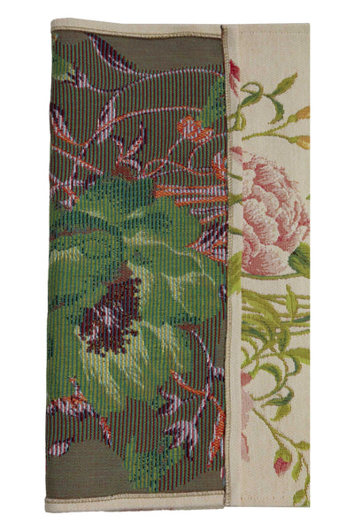 Peonies White French Tapestry Table Runner
