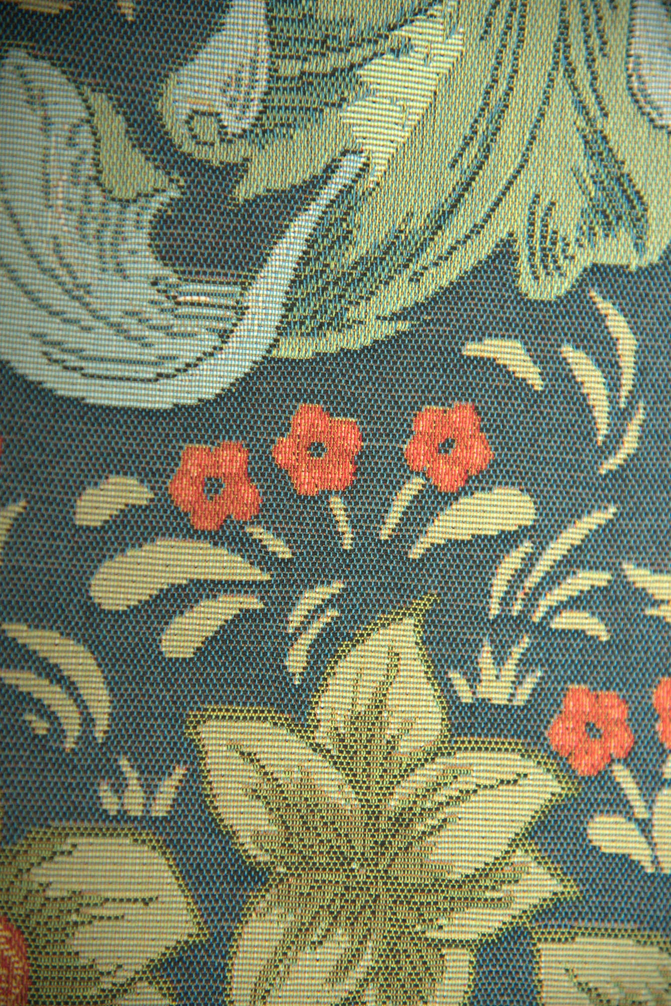 Orange Tree Arabesque Blue French Tapestry Table Runner