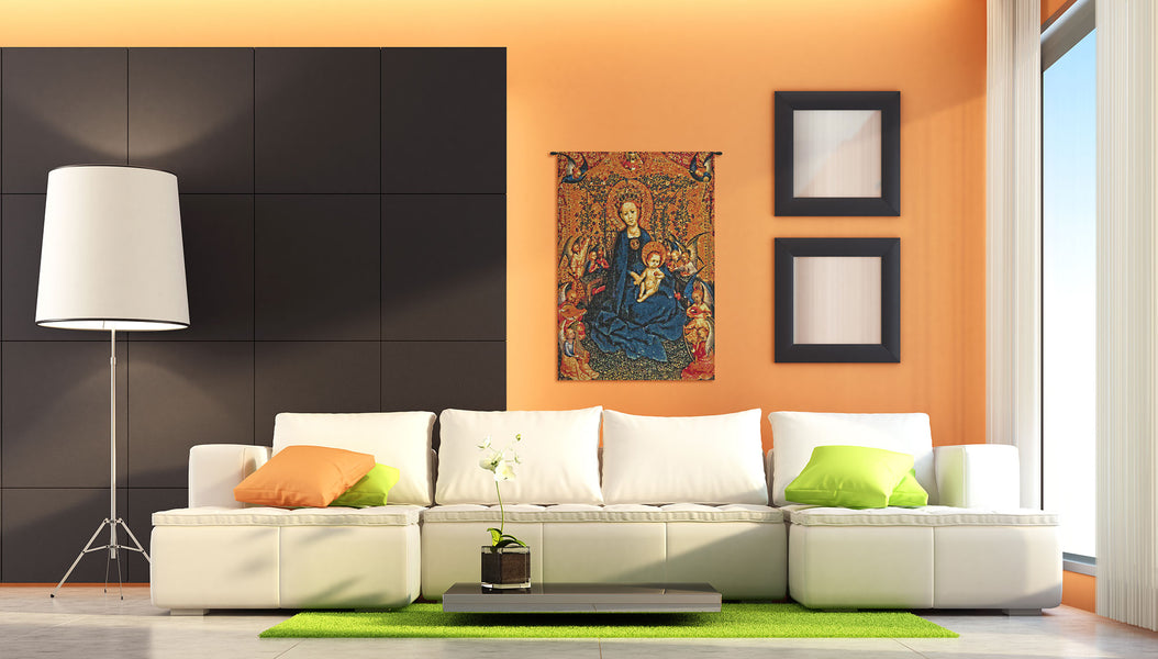 Maria with Child Belgian Tapestry Wall Hanging