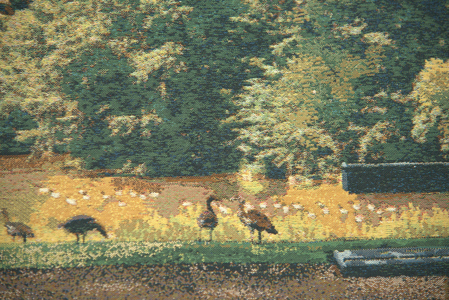 Princess Castle with Frame Border Belgian Tapestry Wall Hanging