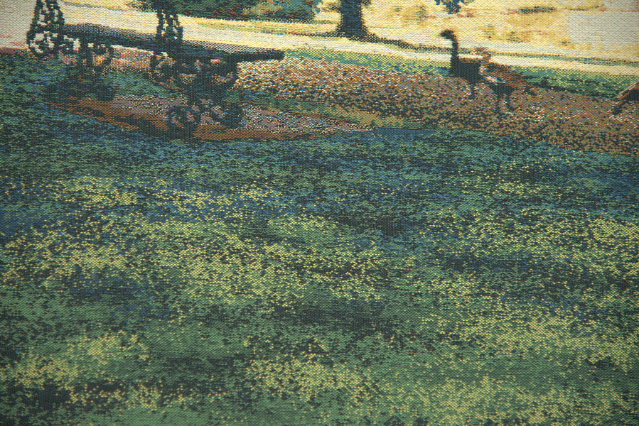 Princess Castle with Frame Border Belgian Tapestry Wall Hanging