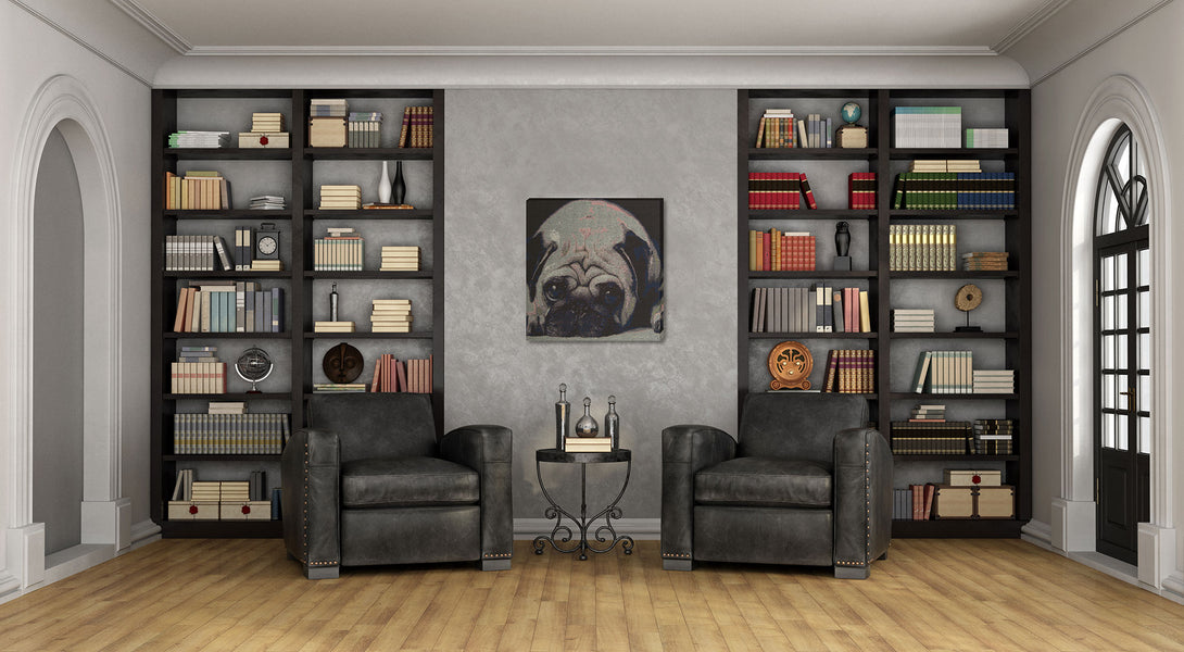 An Ecstatic Pug Stretched Wall Tapestry