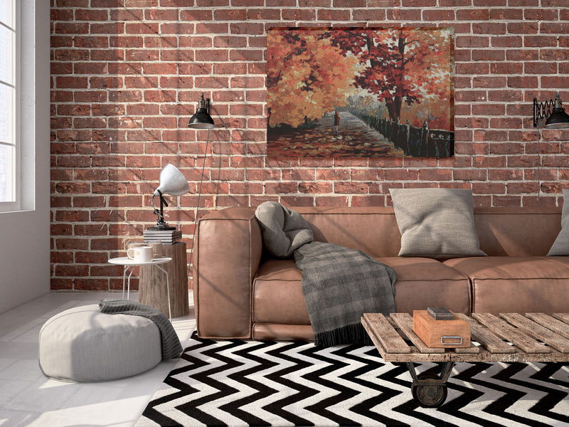 Blues of Falling Stretched Wall Tapestry